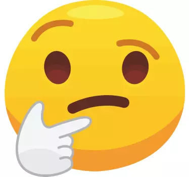Vinilo cara de emoji pensativo - TenVinilo