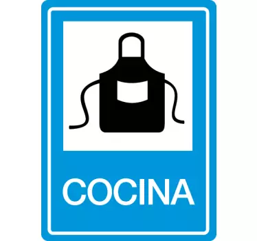 Vinilo decorativo señalizacion cocina - TenVinilo