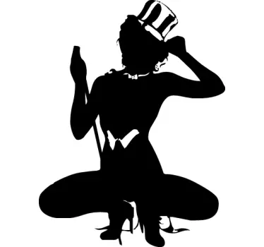 Vinilo personaje figura elegante en movimiento - TenVinilo