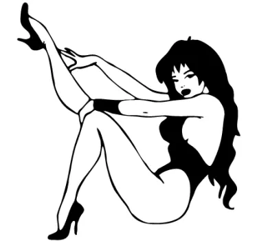 Vinilo decorativo ilustración pinup - TenVinilo