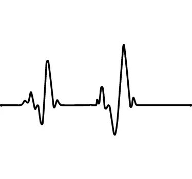 Vinilo decorativo electrocardiograma - TenVinilo