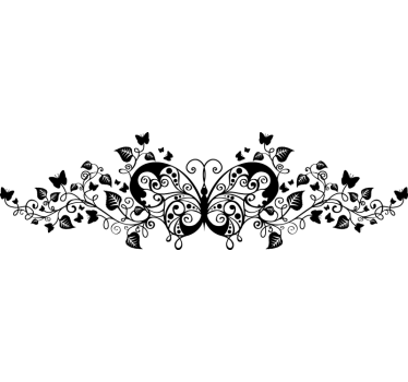 Vinilo decorativo planta mariposa - TenVinilo