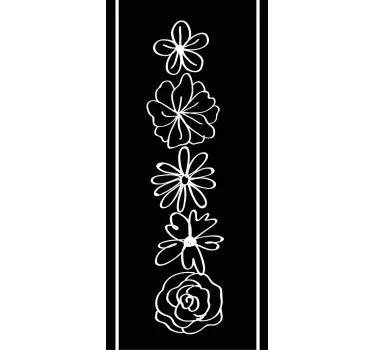 Vinilo mampara baño diseño floral ducha - TenVinilo