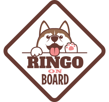 Calca para auto alerta personalizable de mascotas - TenVinilo