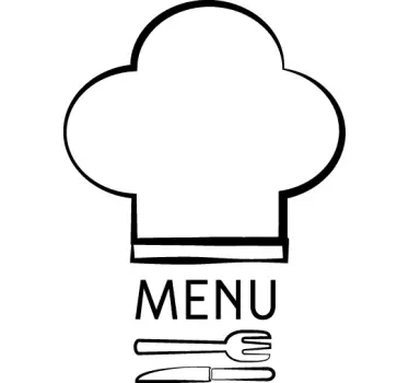 Vinilo decorativo cocina logo menú - TenVinilo