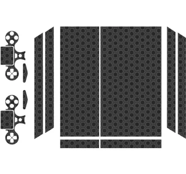 Skin PS4 patrón geométrico negro - TenVinilo