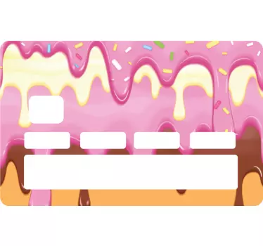 Sticker para tarjeta diseño de postre helado - TenVinilo