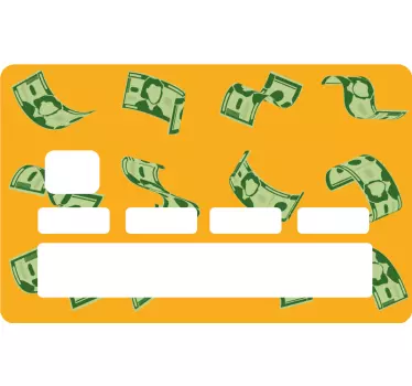Sticker para tarjeta diseño de patrón de dinero - TenVinilo
