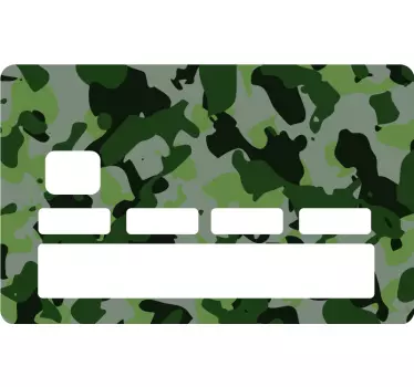 Sticker para tarjeta patrón de camuflaje - TenVinilo