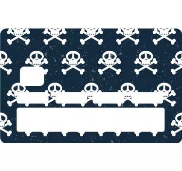 Sticker para tarjeta calavera - TenVinilo