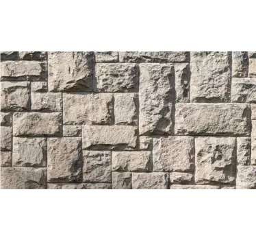 Vinilo estampado para pared Pared de piedra rústica gris - TenVinilo
