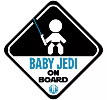 Vinilo baby jedi on board - TenVinilo