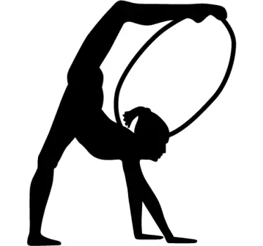 Vinilo decorativo gimnasta con aro - TenVinilo