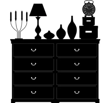 Vinilo decorativo cómoda clásica - TenVinilo