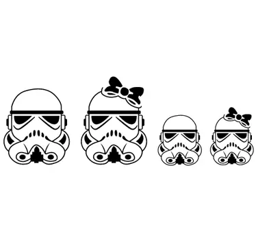 Pegatina familia Star Wars - TenVinilo