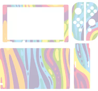 Pegatina Nintendo trazos abstractos coloridos - TenVinilo