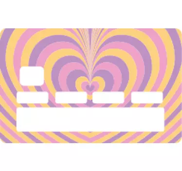 Sticker para tarjeta diseño de patrón de corazón - TenVinilo