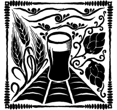 Vinilo decorativo grabado cerveza - TenVinilo