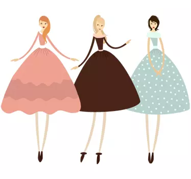 Vinilo decorativo tres chicas chic - TenVinilo