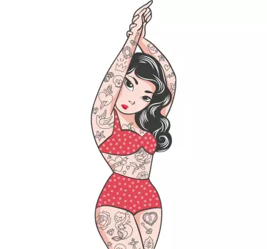 Vinilo dibujo pinup tatuajes - TenVinilo
