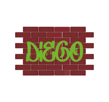 Calca para bicicleta grafiti con nombre personalizado - TenVinilo