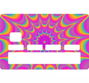 Sticker para tarjeta efecto psicodélico - TenVinilo