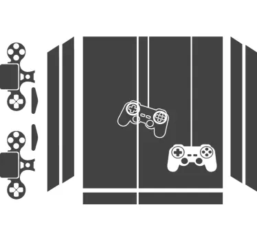 Skin PS4 motivo de controladores de juego - TenVinilo