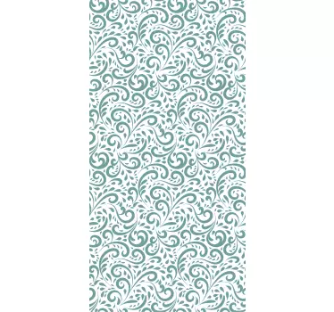 Vinilo para mampara de ducha Dibujado a mano patrón floral vintag - TenVinilo