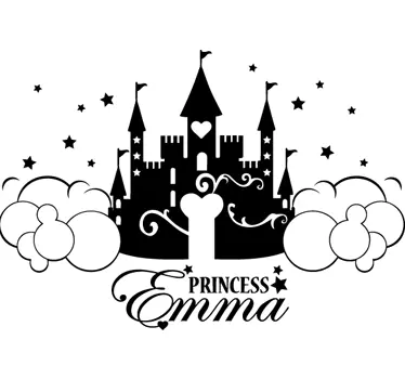 Vinilo bebé castillo personalizado - TenVinilo
