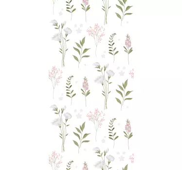 Vinilo para heladera decoración floral - TenVinilo
