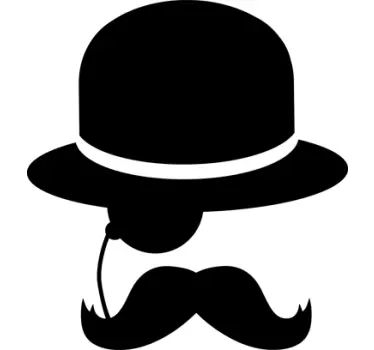 Vinilo para mac icono gentleman - TenVinilo