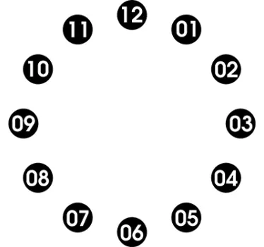 Vinilo decorativo reloj puntos - TenVinilo