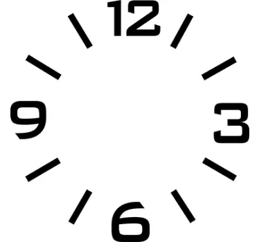 Reloj adhesivo sencillo monocolor - TenVinilo
