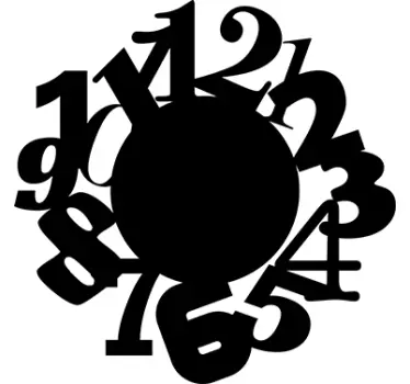 Vinilo reloj números agolpados - TenVinilo