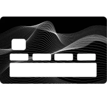 Pegatina para tarjeta de crédito Onda negra abstracta 3d - TenVinilo