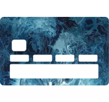 Sticker para tarjeta textura de mármol oceánico - TenVinilo