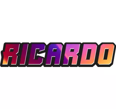 Calca para auto nombre personalizado vibrante - TenVinilo