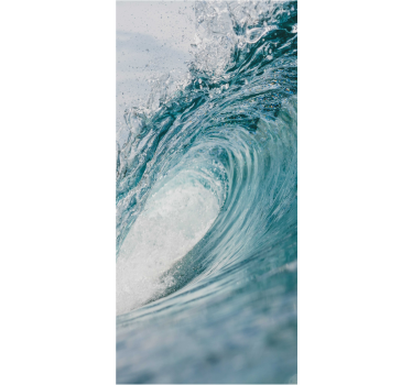 Vinilo para mampara de ducha Imagen dentro de una ola en el mar - TenVinilo