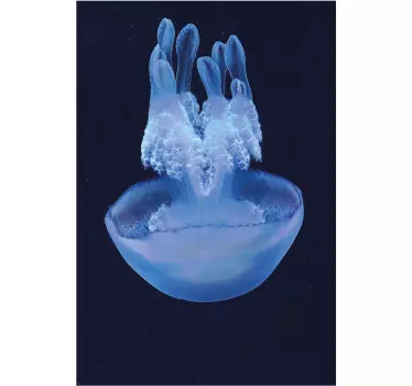 Vinilo mampara baño arte acuático de medusas - TenVinilo