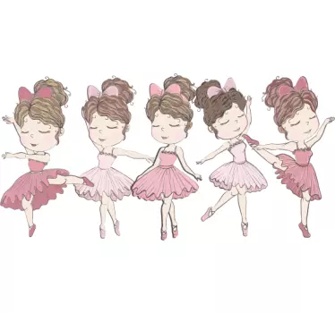 Vinilo infantil bailarina para niños - TenVinilo