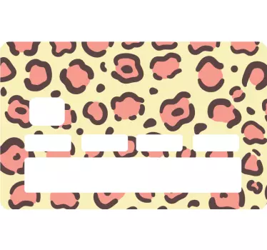 Sticker para tarjeta estampado de leopardo - TenVinilo