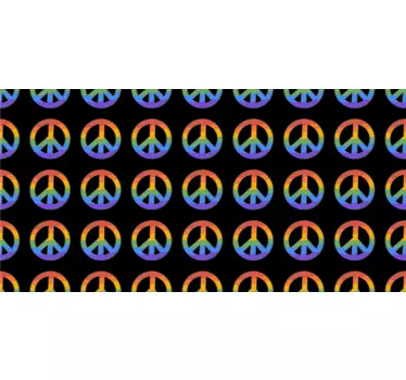Calca para bicicleta símbolos de paz coloridos - TenVinilo
