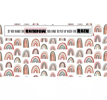 Calca para bicicleta si quieres arcoíris llena lluvia - TenVinilo