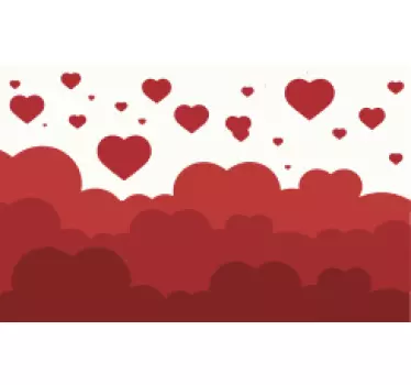 Sticker para tarjeta corazones y patrones - TenVinilo