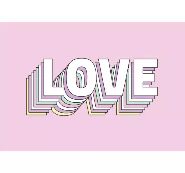 Sticker para tarjeta diseño de amor elegante - TenVinilo