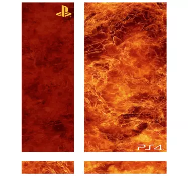 Vinilo para PlayStation textura fuego - TenVinilo