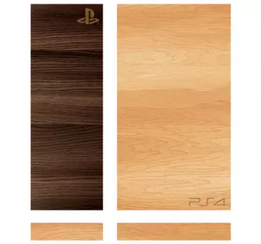 Vinilo para PS4 textura madera - TenVinilo
