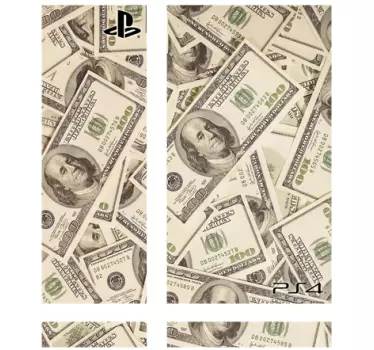 Vinilo para PS4 billetes de dólar - TenVinilo