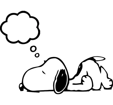 Pegatina para portátil Snoopy nube - TenVinilo