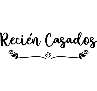 Pegatina boda cita en español - TenVinilo